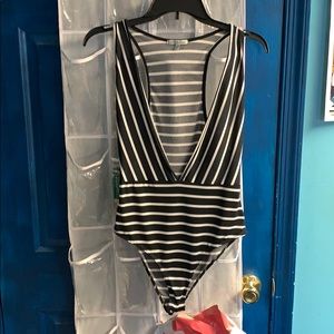 Striped bodysuit